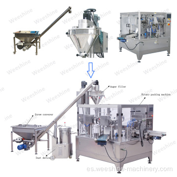 Máquina de envasado de polvo en bolsitas 3 en 1